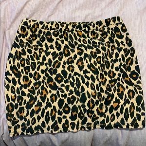 Cheetah body con skirt
